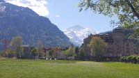 Interlaken Blick über die Höhenmatte auf die Jungfrau