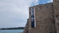 Antibes Burgmauer des Grimaldipalastes mit dem Picasso-Museum