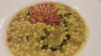 Fregola, typische sardische Pasta als Vorspeise
