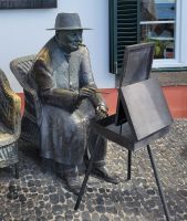 Winston Churchill/Bronzestatue in Câmara de Lobos/Madeira