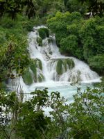 Einer  von vielen Krka-Wasserfällen 