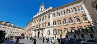 Rom - Piazza di Monte Citorio - Palazzo Montecitorio - Italienisches Parlament