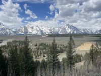 Teton Nationalpark - Fotostopp mit Blick auf die Berge