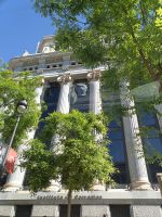 Ankunft in Madrid - Cervantes Institut - vom Taxi fotografiert