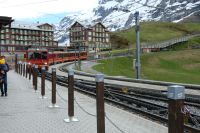 Unsere Jungfraubahn fährt ein