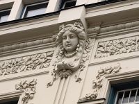 Fassadendekoration in Ljubljana