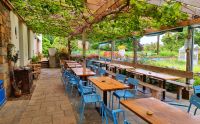 Café im botanischen Garten Samares Manor auf Jersey