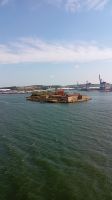 Insel bei der Einfahrt in den Hafen Göteborg