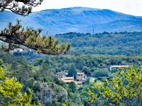 Blick auf Karstdörfer von Skocjan aus