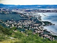 Ausblick auf Triest von der Wallfahrtskirche aus