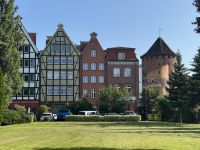 Blick über den Garten unseres Hotels vor der Abreise