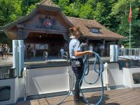 Anlegen am Rütli, oberhalb wurde die Schweiz gegründet