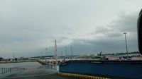 Hafen Rostock Ausfahrt vom Fährschiff Nils Holgersson