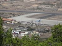 Blick auf den Flughafen von Porto Santo