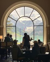 Das beruehmte Fenster im Chateau Lake Louise