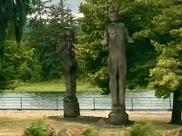 Willkommen-Totem in Port Alberni 