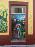 Bunt bemalte Türen in der Rue de Santa Maria Funchal/Madeira