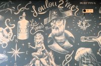 witziges Wandbild im Restaurant von Pornichet