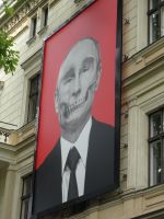 Riga, Protest gegenüber der Russischen Botschaft...