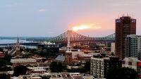 Morgenstimmung in Montreal mit Blick auf St. Lorenz Strom
