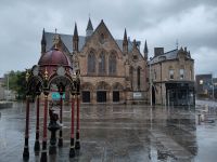 Abendlicher Spaziergang des Reiseleiters über den Clyde