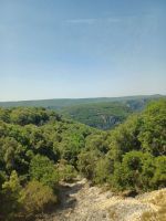 Ardèche -Blick über die Höhenzüge der Region