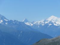 096 Auf dem Eggishorn - Blick zum Matterhorn und zum Weisshorn