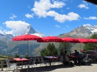 173 Zermatt - Wanderung auf dem Blumenweg Rast in Tufteren