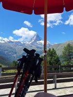 176 Zermatt - Wanderung auf dem Blumenweg Rast in Tufteren