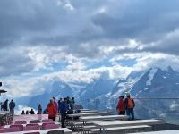 448 Ausflug zum Schilthorn - Stopp auf Birg - Blick zu Eiger, Mönch und Jungfrau