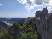 Blick auf Donau von der Burgruine Aggstein