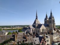 Blick aus dem Schloßgarten in Blois auf die Loire