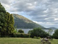 SCO-Dampf 25-19 Blick auf den Fjord aus dem Hotel Lodge on the Loch