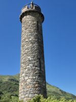 SCO-Dampf-25-0520 Glenfinnan Mon-Denkmal Bonnie Prince Charlie der gescheiterte Rebell