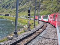 Fahrt mit dem Glacier-Express (auf dem Oberalppass...)