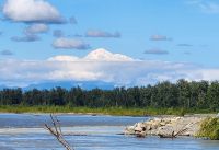 Blick zum Gipfel Mount Denali