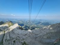 Fahrt mit der Säntis-Schwebebahn zurück zur Schwägalp...
