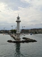 Genfer See-Alter Leuchtturm