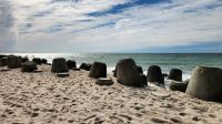 Wellenbrecher am Strand von Hörnum