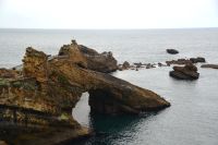 Klippen im Meer in Biarritz 