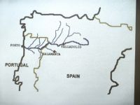 Der Verlauf des Douro mit seinen Nebenarmen