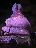 Lichtshow auf dem Dach des Casa Mila 