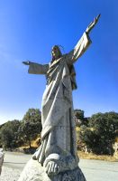 Eine Jesusstatue darf nicht fehlen, hier in der Nähe von Castelo Rodrigo
