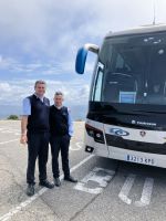 Spanien, Busfahrer Miguel & Angel auf dem Santa Trega Berg