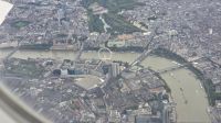 Landeanflug mit Blick auf das London Eye und den Buckingham Palast