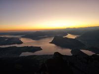 Sonnenaufgang vom Pilatus bzw. vom Gipfel des 