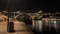 Brücke Ponte Dom Luís I bei Nacht - Porto