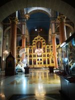 Blick in die orthodoxe Kirche in Sarajevo 