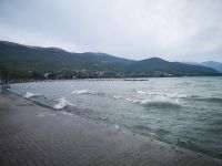Auch Ohridsee kann seine Wellen zeigen...