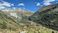 Aussicht auf den Furkapass und den Rhonegletscher